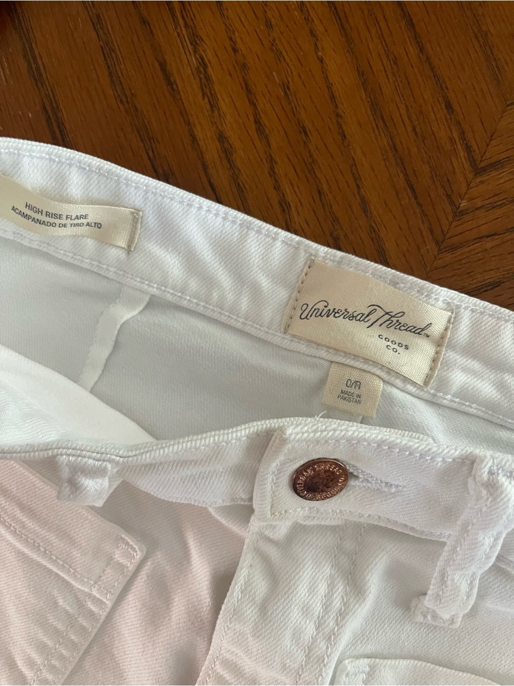 Universal Thread White High Rise Flare Jeans - Picture 3 of 4